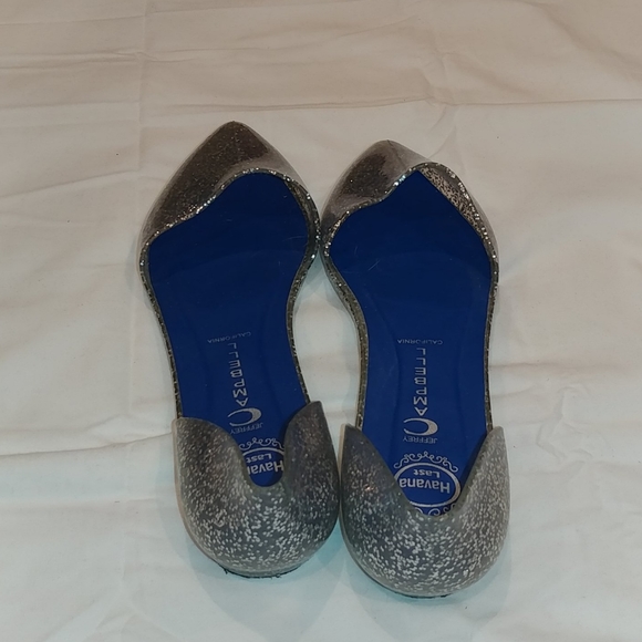 Jeffrey Campbell Silver Glitter Rain Flats - Picture 3 of 5